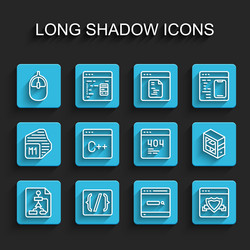set line flowchart programming language syntax vector image