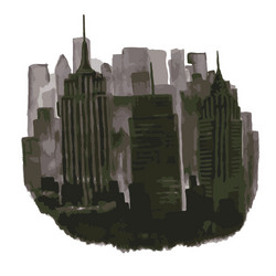 stylized skyscrapers metropolis vector