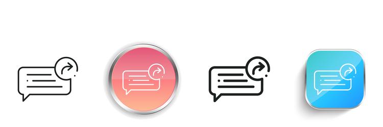 chat icon thin linear regular and button style vector image