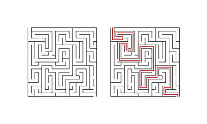 difficult puzzle with solution vector image