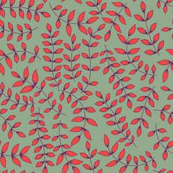 Seamless pattern with leaf abstract texture vector