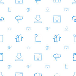 upload icons pattern seamless white background vector image