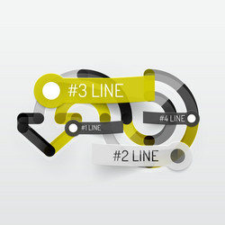 Embossed minimal style line diagram and stickers vector