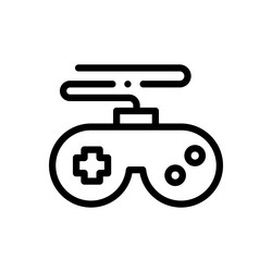 game controller icon thin linear style design vector image
