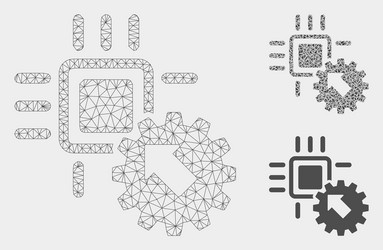 Hitech processor and gear integration mesh vector