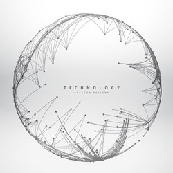 Tech Mesh Background - Circular Network vector