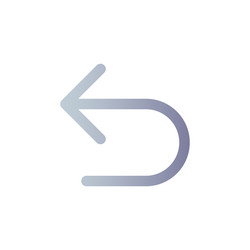 undo flat gradient color ui icon vector image