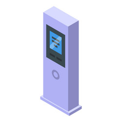 digital interactive information kiosk displaying vector image