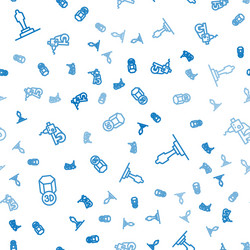 set line 3d printer model and on seamless pattern vector image