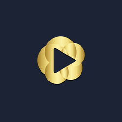 Round arrow business gold logo Royalty Free Vector Image