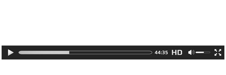 Video player scroll bar design interface vector