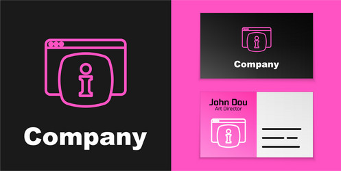 pink line computer monitor with text faq vector image
