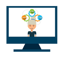programming language vector image