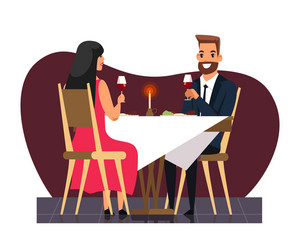 happy businessman on romantic dinner at restaurant vector