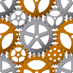 seamless pattern background with gears vector image