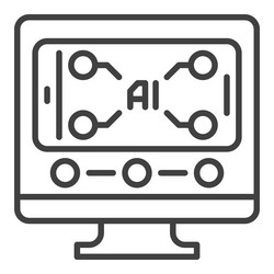 ai in smartphone on pc display artificial vector image