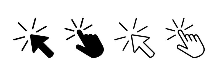 click icon cursor pointer sign vector image