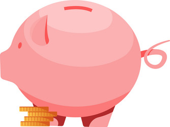 piggy bank icon vector