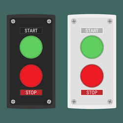 push button station switch with two buttons vector image