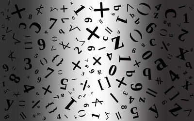 seamless background with twisted numbers and math vector image