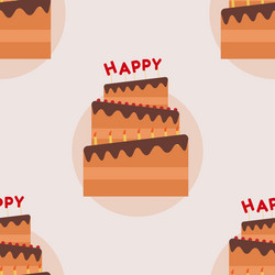 Seamless pattern background with cake template vector