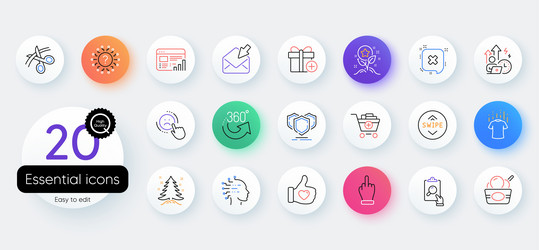 simple set of dislike web report and question vector image