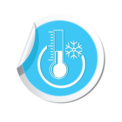 Weather forecast thermometer icon vector