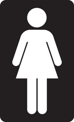 female bathroom sign vector