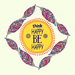 frame for text in the ethnic style of boho vector image