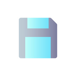 save flat gradient color ui icon vector image