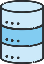 web hosting line and fill style icon design vector image