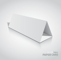 3d table paper card isolated on a grey background vector