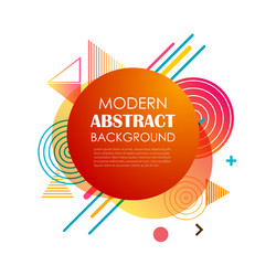 abstract red circle geometric pattern design vector image