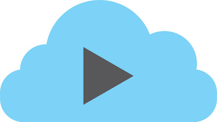 Cloud computing with tape media player isolated vector