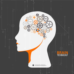 creative brain concept background artificial vector