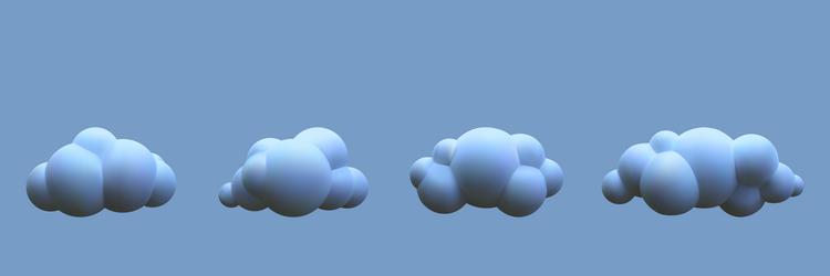 3d realistic clouds collection Royalty Free Vector Image