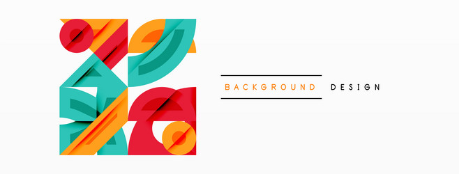 abstract geometric shapes overlap creating vector image