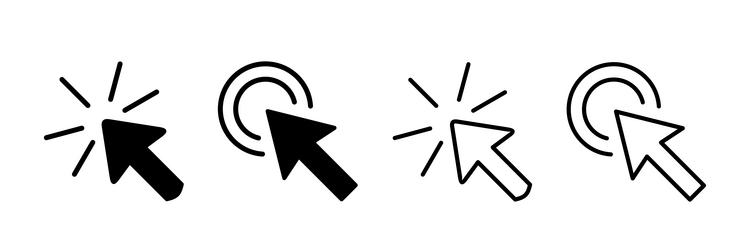 click icon cursor pointer sign vector image