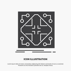 data infrastructure network matrix grid icon vector image