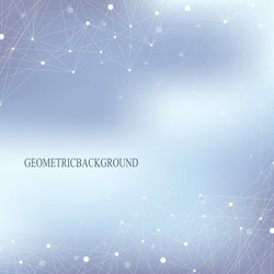 geometric abstract background with connected line vector image