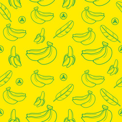 banana fruit seamless pattern background format vector image