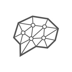 digital brain ai smart tech artificial vector image