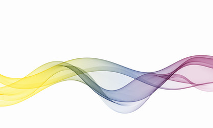 wave abstract element with colorful gradient lines vector image