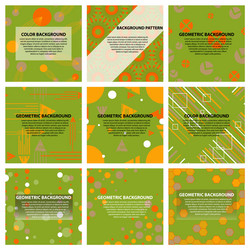 set of abstract geometric pattern vector