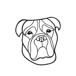 line drawing of a dogs head Vector Image