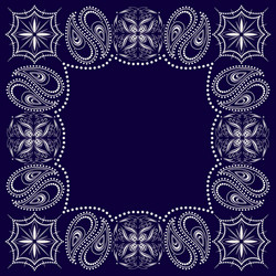 Blue Paisley Bandana Vector Image