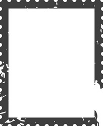 empty rectangular frame with distressed borders vector image