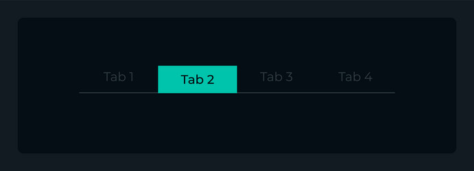 active second tab in menu row ui element template vector image