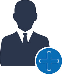 add new user account icon simple image vector