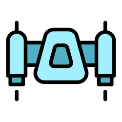 Startup jetpack icon flat vector